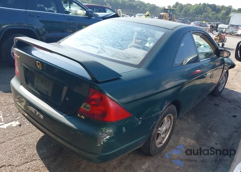 2001 Honda Civic Lx z USA, uszkodzony, nr VIN 1HGEM22541L065854